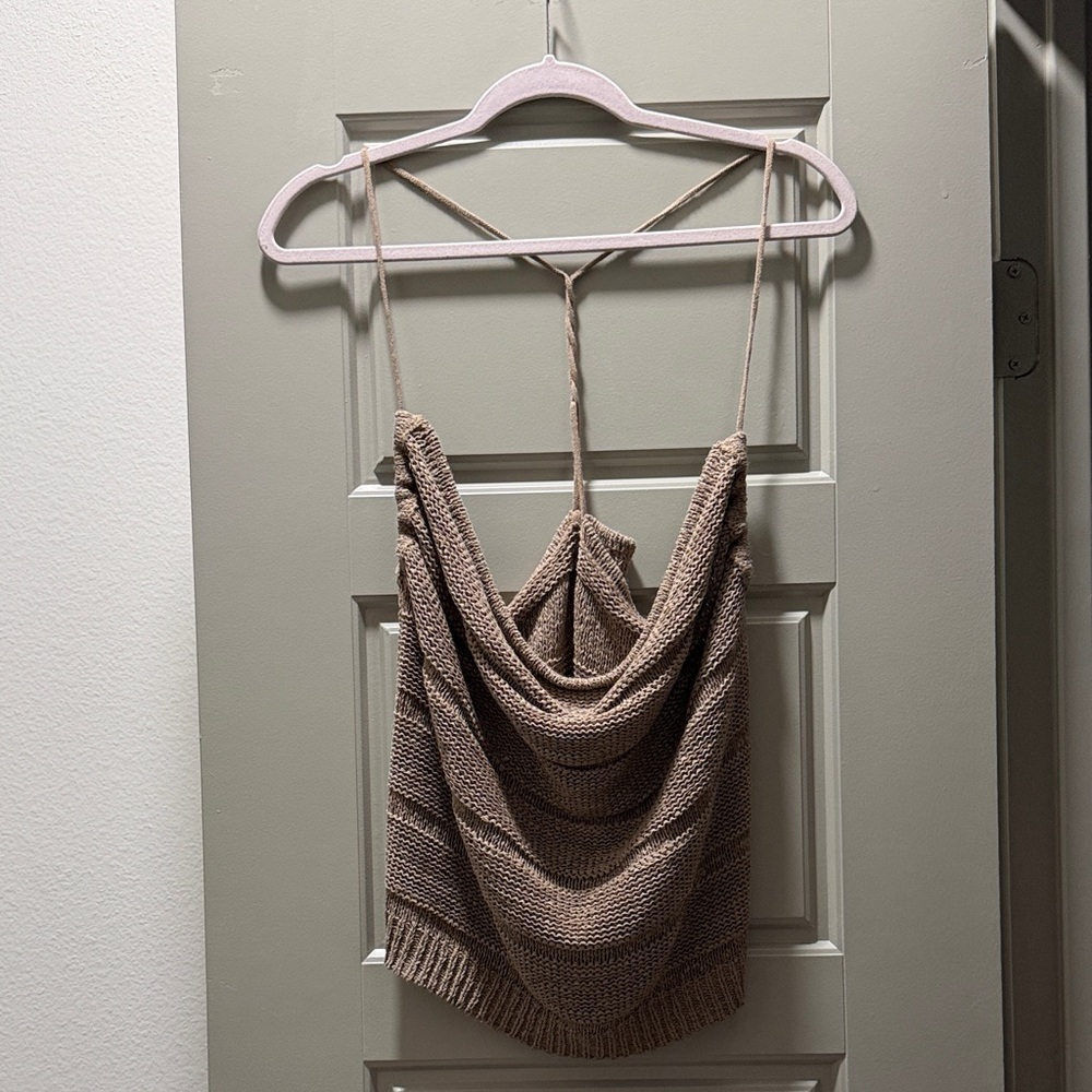 JLUXLABEL Elegant Tan Women's knit top